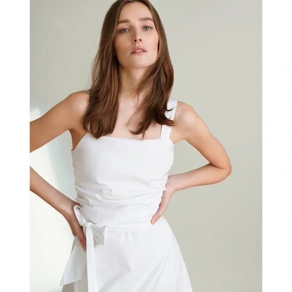VERONICA BEARDPositano Ruched Bow Midi Dress